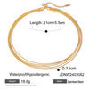 Wholesale Necklace Stainless Steel Geometric Electroplating Twist Ochain Pendant Threelayer