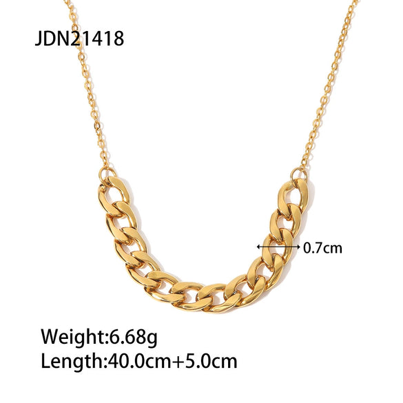Wholesale Necklace Stainless Steel Geometric Electroplating Women's