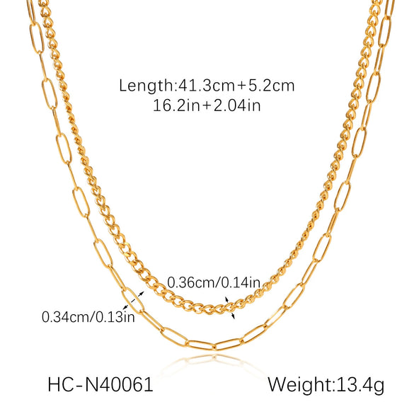 Wholesale Necklace Stainless Steel Geometric 18K Goldplated Electroplating Women's