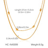 Wholesale Necklace Stainless Steel Geometric 18K Goldplated Electroplating Women's
