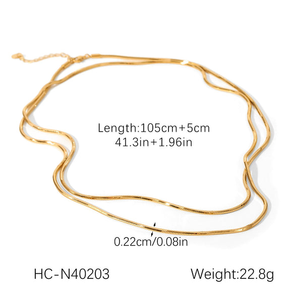 Wholesale Necklace Stainless Steel Geometric 18K Goldplated Electroplating Women's