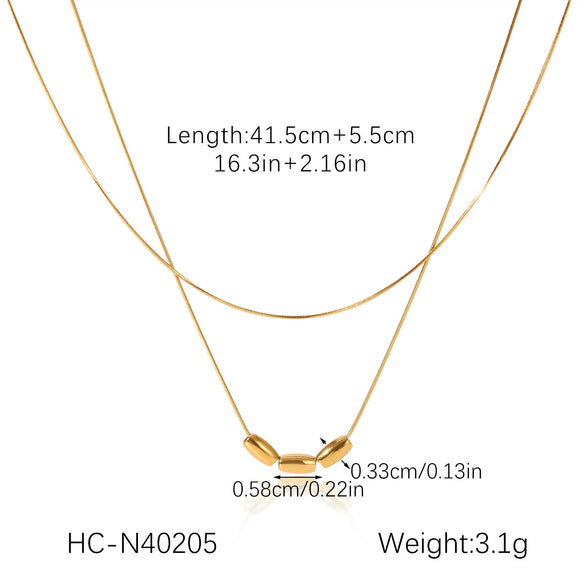 Wholesale Necklace Stainless Steel Geometric 18K Goldplated Electroplating Women's
