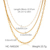 Wholesale Necklace Stainless Steel Geometric 18K Goldplated Electroplating Women's