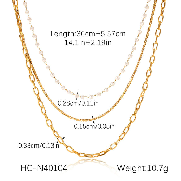Wholesale Necklace Stainless Steel Geometric 18K Goldplated Electroplating Women's