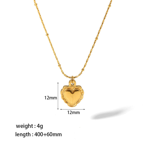 Wholesale Necklace Stainless Steel Geometric Mermaid Fairy Tale Pendant Electroplated Fashion Light Luxury