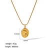 Wholesale Necklace Stainless Steel Geometric Mermaid Fairy Tale Pendant Electroplated Fashion Light Luxury