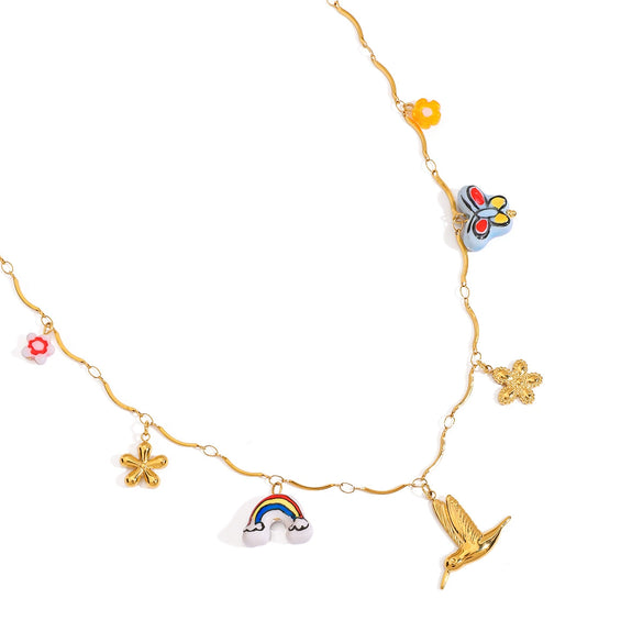 Wholesale Necklace Stainless Steel Geometric Original Design Electroplated