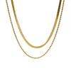 Wholesale Necklace Stainless Steel Geometric Simple Stacked Multi Layer Bone Twist Electroplated For Women