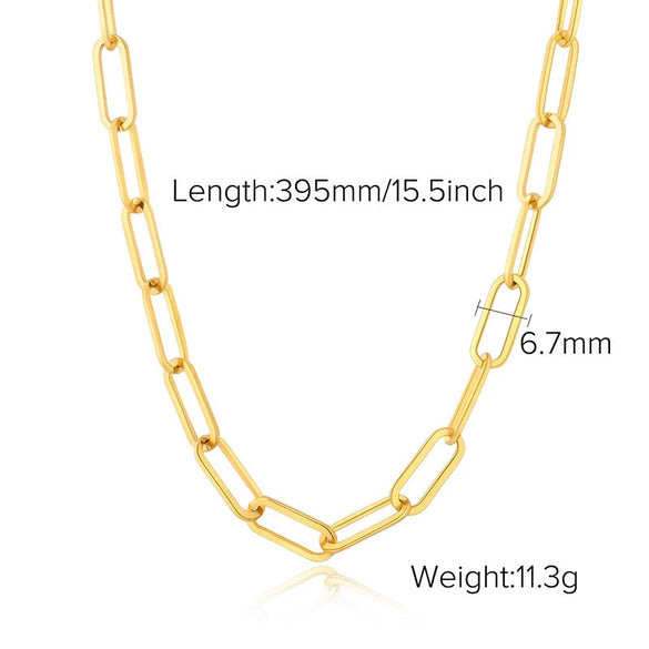 Wholesale Necklace Stainless Steel Glass Pearl Geometric Pattern Electroplating For Women