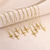 Wholesale Necklace Stainless Steel Gold Electroplated With Letters Numbers Text Pattern