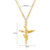 Wholesale Necklace Stainless Steel Gold Electroplated With Letters Numbers Text Pattern