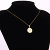 Wholesale Necklace Stainless Steel Gold Ochain Letter Pendant Electroplating Style