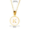 Wholesale Necklace Stainless Steel Gold Ochain Letter Pendant Electroplating Style