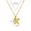 Wholesale Necklace Stainless Steel Gold Plated Letter Pendant Unisex