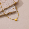 Wholesale Necklace Stainless Steel Gold Plated Love Letter Peach Heart Shaped For Women