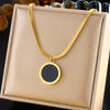 Wholesale Necklace Stainless Steel Goldplated Pearl Love Eyes Butterfly Pendant Heart Shape