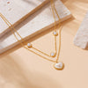 Wholesale Necklace Stainless Steel Goldplated Pearl Love Eyes Butterfly Pendant Heart Shape