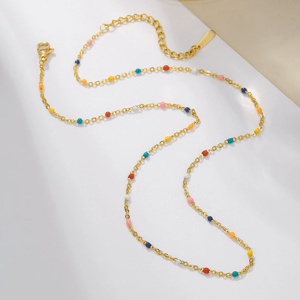 Wholesale Necklace Stainless Steel Handmade O Word Chain Geometric Style For Women