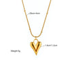 Wholesale Necklace Stainless Steel Heart Shape Electroplating Cold Style Versatile For Women