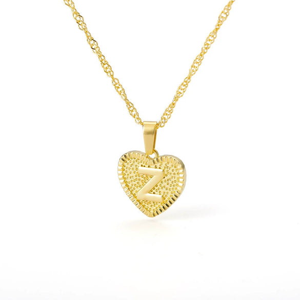 Wholesale Necklace Stainless Steel Hiphop Style Love Heart Letter Pendant Chain