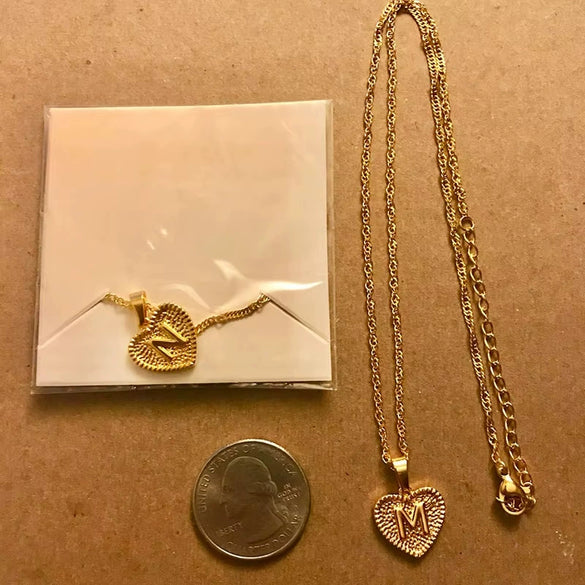 Wholesale Necklace Stainless Steel Hiphop Style Love Heart Letter Pendant Chain