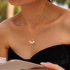 Wholesale Necklace Stainless Steel Imitation Pearl Geometric Style Electroplated For Women