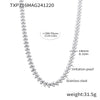 Wholesale Necklace Stainless Steel Imitation Pearls Geometric Light Luxury Electroplated