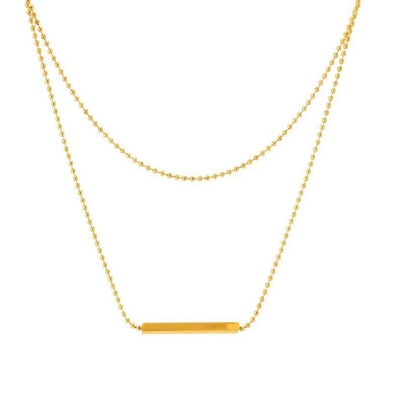 Wholesale Necklace Stainless Steel 18K Gold Geometric Electroplated Women's Fashion