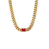 Wholesale Necklace Stainless Steel 18K Gold Plated Geometric Microencrusted Color Zirconium For Women