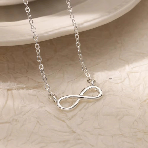 Wholesale Necklace Stainless Steel 18K Goldplated Geometric Eternal Infinity 8Shaped Pendant For Women