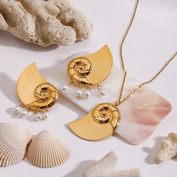 Wholesale Necklace Stainless Steel 18K Ins Style Geometric Electroplating