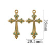 Wholesale Necklace Stainless Steel 18K Plated Dripping Oil Cross Baroque Punk Style