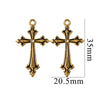 Wholesale Necklace Stainless Steel 18K Plated Dripping Oil Cross Baroque Punk Style