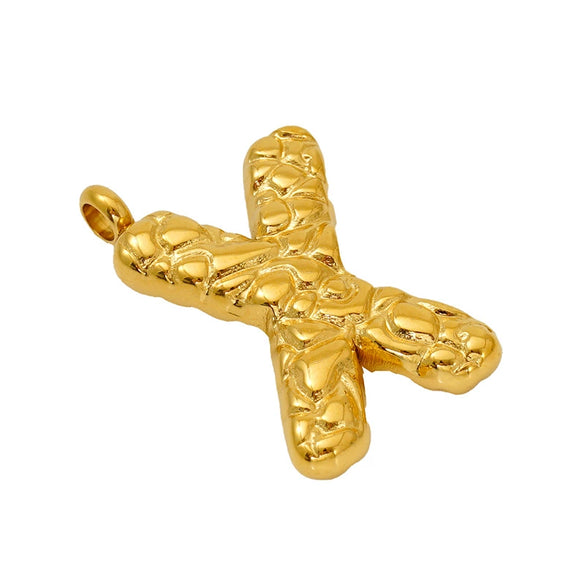 Wholesale Necklace Stainless Steel Letter Embossed Electroplating Design For Men And Women