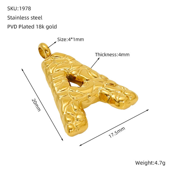 Wholesale Necklace Stainless Steel Letter Embossed Electroplating Design For Men And Women