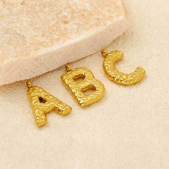 Wholesale Necklace Stainless Steel Letter Embossed Electroplating Design For Men And Women