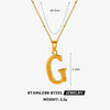 Wholesale Necklace Stainless Steel Letter Square Electroplated Women's