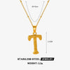 Wholesale Necklace Stainless Steel Letter Square Electroplated Women's