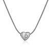 Wholesale Necklace Stainless Steel Love Heart Design Snake Chain With Letters Polishing For Women