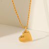 Wholesale Necklace Stainless Steel Love Twist Chain Electroplating Geometric Heart Style