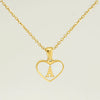 Wholesale Necklace Stainless Steel Natural Shell Love Letter Titanium Steel Electroplating Simple Style Unisex
