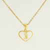 Wholesale Necklace Stainless Steel Natural Shell Love Letter Titanium Steel Electroplating Simple Style Unisex