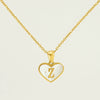 Wholesale Necklace Stainless Steel Natural Shell Love Letter Titanium Steel Electroplating Simple Style Unisex