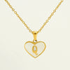 Wholesale Necklace Stainless Steel Natural Shell Love Letter Titanium Steel Electroplating Simple Style Unisex