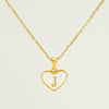 Wholesale Necklace Stainless Steel Natural Shell Love Letter Titanium Steel Electroplating Simple Style Unisex