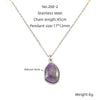 Wholesale Necklace 316L Stainless Steel Natural Stone Irregular Geometric Electroplating For Women