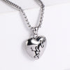 Wholesale Necklace Stainless Steel Retro Heartshaped Threedimensional Casting Electroplating Punk Hiphop Pendant