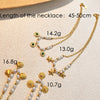 Wholesale Necklace Stainless Steel Retro Minimalist Ushaped Starfish Pearl Scallop Pendant Electroplating Unisex