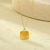 Wholesale Necklace Stainless Steel Roman Coin Goldplated Pendant Retro Style