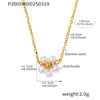 Wholesale Necklace 316L Stainless Steel Shell Beads 316L Stainless Steel Light Luxury Geometric Electroplated For Women